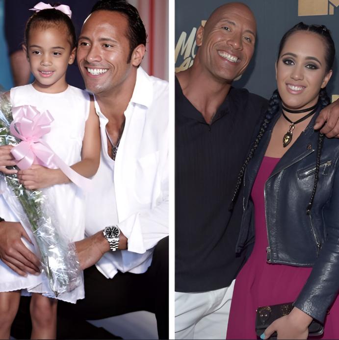 Dwayne The Rock Johnson with His Beautiful Daughter-Stumbit Actors